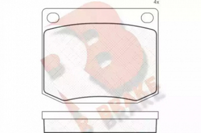 R BRAKE rb0176 -  Комплект тормозных колодок, дисковый тормоз